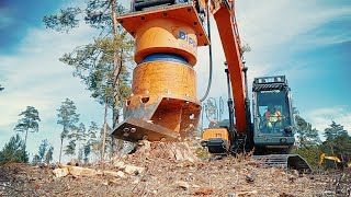 World's Amazing Stump Removal Excavator At Another Level, Fastest Wood Chipper Machines in Action