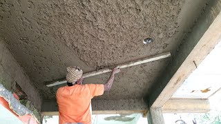 Excellent!Plastering Techniques_Portico Front Ceiling Plastering with Easy|Plastering ceiling design