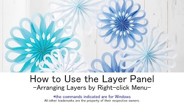 How to Use the Layer Panel -Arranging Layers by Right-click Menu