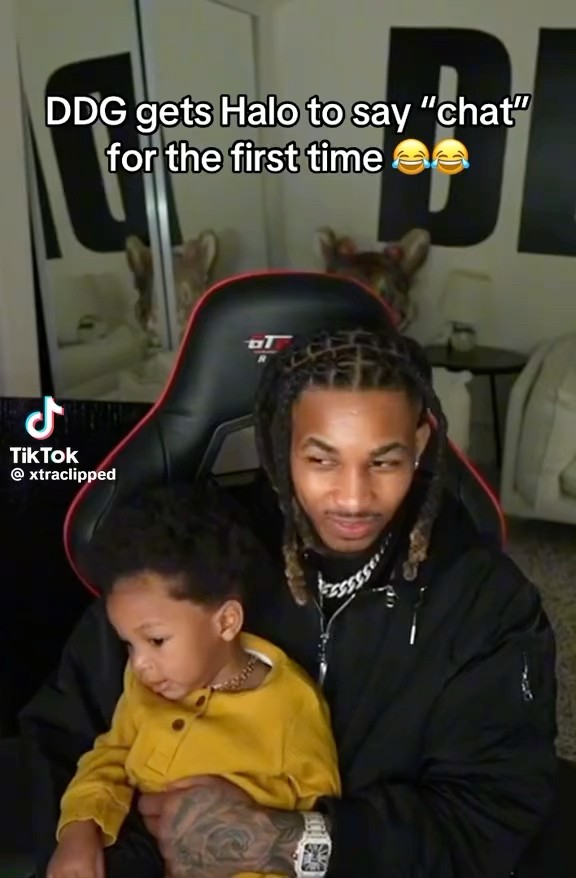 DDG gets Halo to say “CHAT” for the first time #hoodnews #ddg #halo #chat #streamer #trending #baby