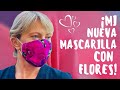 MASCARILLA DE TELA CON DIBUJO FLORES - FACIL DE HACER