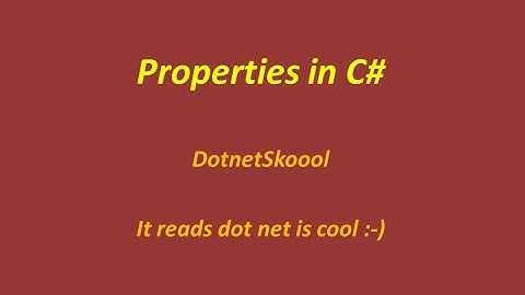 Properties in C#