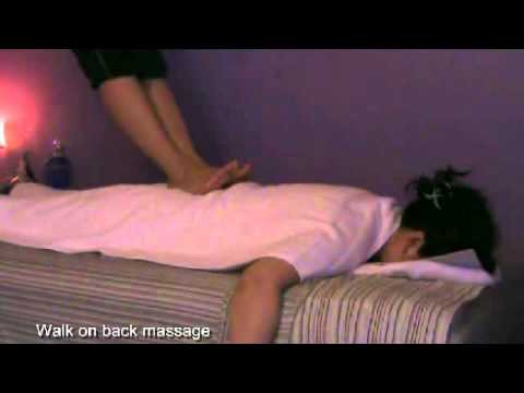 Asian Massage Walking On Back