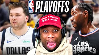 Los Angeles Clippers vs Dallas Mavericks Game 2 Round 1 Playoff Full Highlights | REACTION