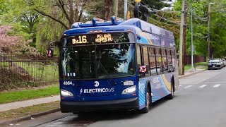 NYCT Bus: 2024 New Flyer XE40 NG #4984 on the Bx16 at Woodlawn (w/ 2021 Novabus LFS HEV #9677 Bx34) 