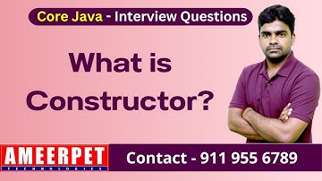 What is Constructor in Java | Ameerpet Technologies | By Srinivas