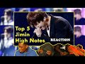 BTS JIMIN BEST HIGH NOTES | REACTION | INSANE!!