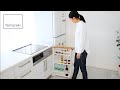 TOWER Rolling Slim Storage Cart With Handle - Yamazaki Home