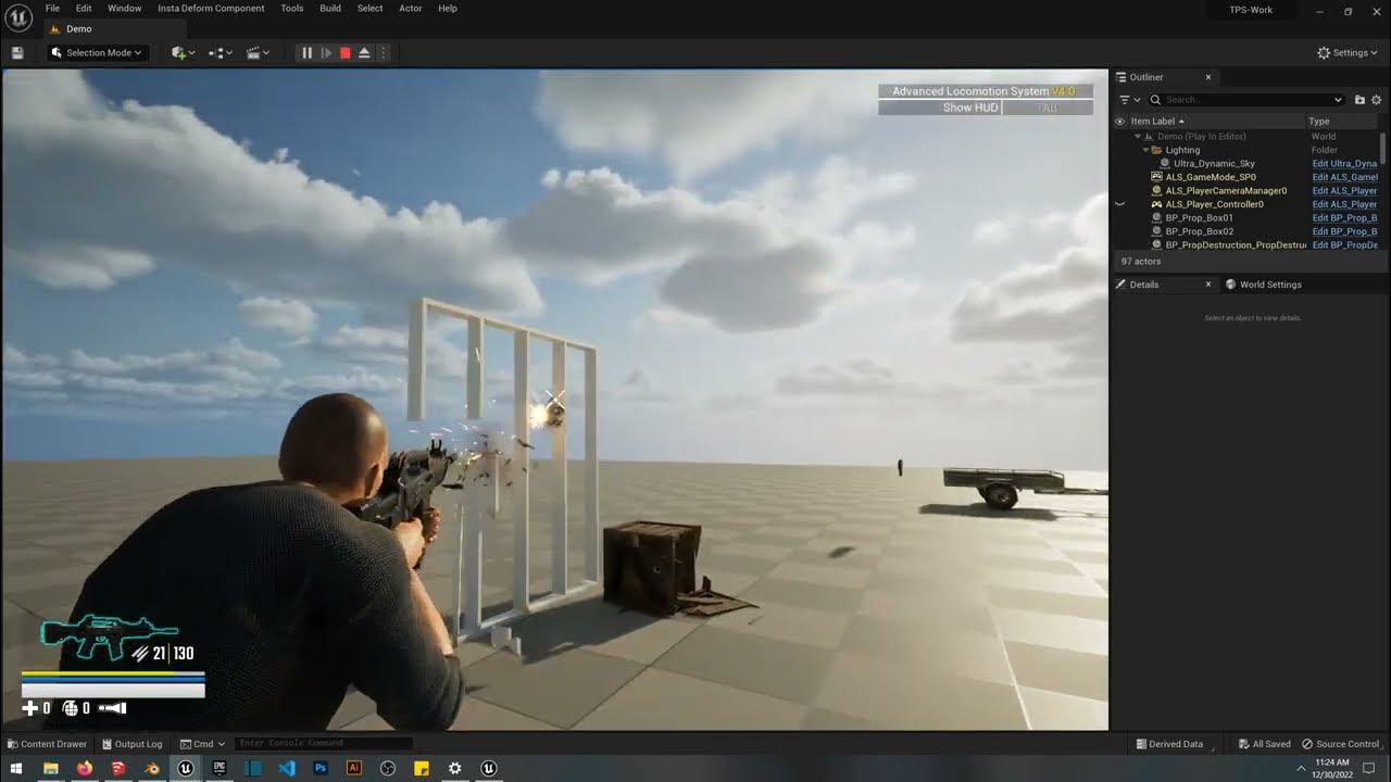 Shooting Projectile Destruction UE5 + ALSv4 YouTube