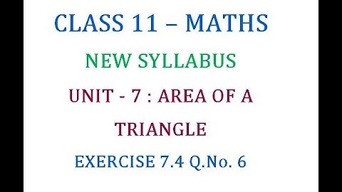 Class 11 Maths Unit 7 : Exercise 7.4  Q.No. 6