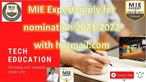 MIE Expert Microsoft nomination 2021 2022 with Hotmail com