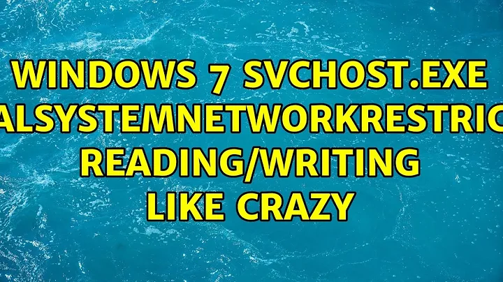 Windows 7 svchost.exe (LocalSystemNetworkRestricted) reading/writing like crazy (3 Solutions!!)