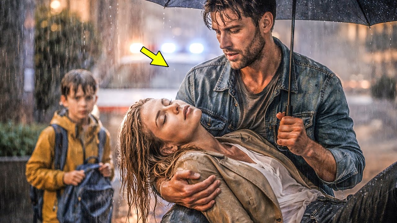 Pai solteiro ajudou a chefe desmaiada na chuva — o que ela disse ao acordar virou sua vida do avesso