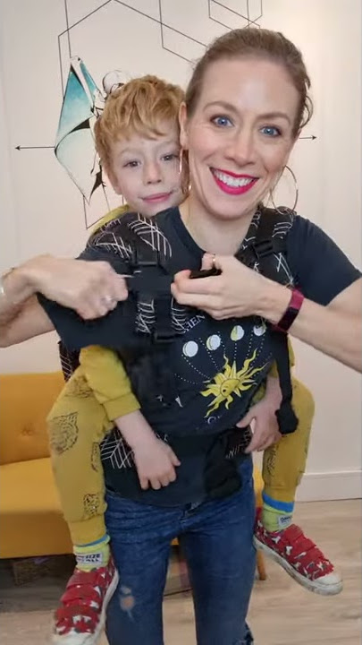 Back Carrying a Big Kid in a Tula Toddler Carrier - 1 Min Demo!