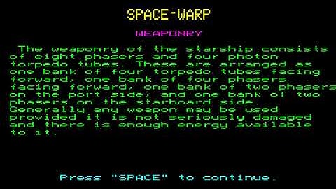 SPACE WARP 1982 BUG BYTES ACORN BBC MICRO PROTON PANTHEON Bostjan Grandovec