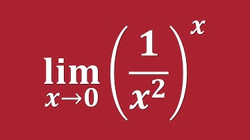 【詳細解題動畫】提要 [★極限]：Compute the limit of (1/x²)˟ as x → 0｜授課老師：中華大學土木系呂志宗特聘教授