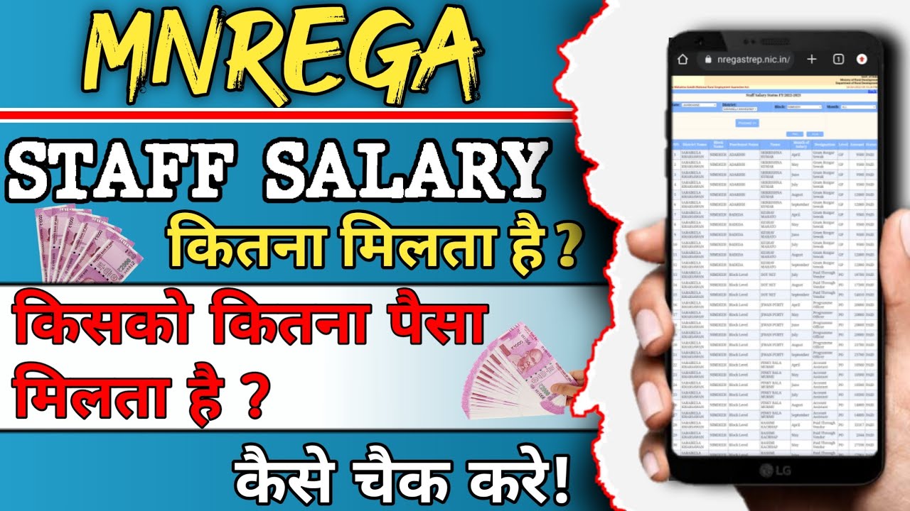 Mnrega Staff Salary Kitna Milta Hai || Mnrega Staff Salary किसको कितना मिलता है। 