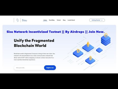 Sisu Network Incentivized Testnet || By Airdrops || Join Now.