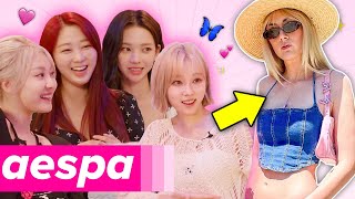 aespaがスタイリストに挑戦！一週間分のコーディネートを考えてくれた（日本語字幕） A K-Pop Group Styled Me For A Week Feat. aespa