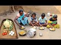 A tribe grandma cooking egg curry with cauliflower in santali method || bengali tribe community