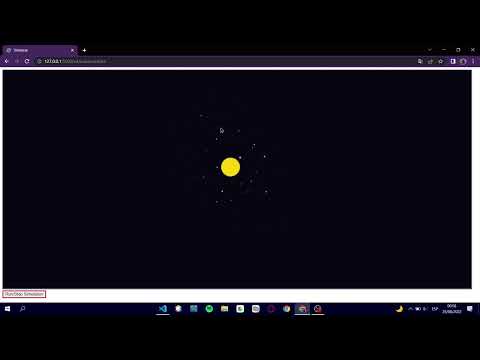 Testing my space gravity simulation made with JS