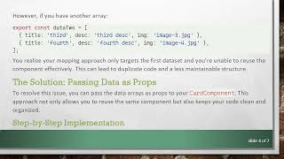 How to Effectively Reuse Card Components by Mapping Multiple Arrays in React