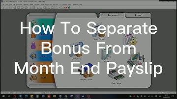 How To Separate Bonus From Month End Payslip 如何把花红和月尾薪金单分开 | SQL Payroll