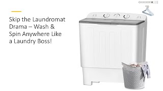 Skip the Laundromat Drama – Wash & Spin Anywhere Like a Laundry Boss!
