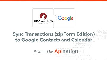 Sync Transactions (zipForm Edition) to Google Contacts and Google Calendar