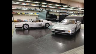 Athlete Statistics 1:18 Diecast Review Unboxing Ferrari Testarossa by Hotwheels and Miami Vice by KK Scale