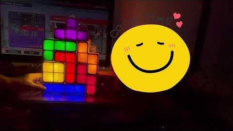 Tetris lamp decor