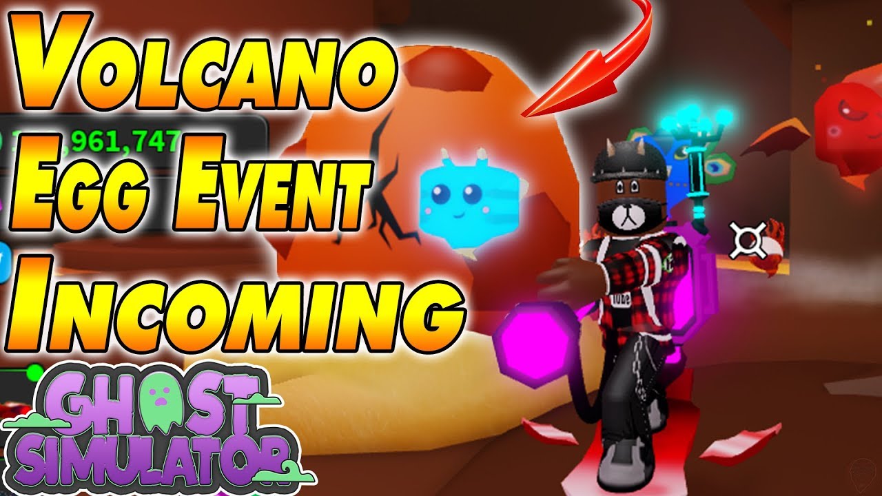 Volcano Egg Event Iincoming Ghost Simulator Youtube - we found a mysterious egg after beating the game roblox ghost