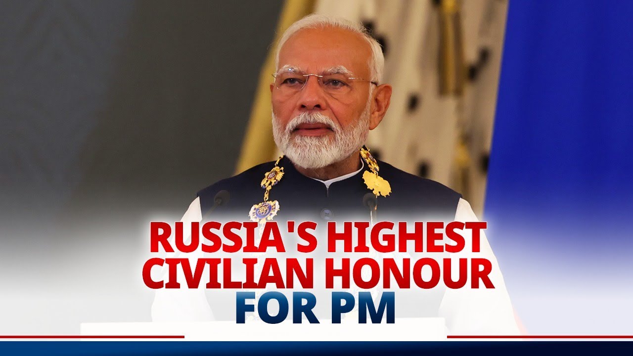 PM Modi's remarks while receiving highest civilian award of Russia, Order of St Andrew the Apostle