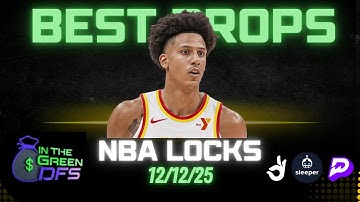 BEST NBA PROPS TODAY | BEST 5 BETS | FRIDAY 12/12/25 | BONUS BET 🔥