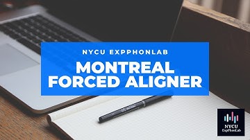 Montreal forced aligner tutorial
