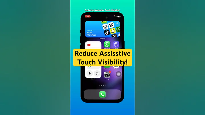 Make Assistive Touch Less Visible on iPhone! #shorts #iphone