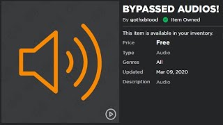 50 Bypassed Audios Roblox Rare Unleaked Working New March 9 2020 Youtube - bypass code store roblox danielarnoldfoundationorg