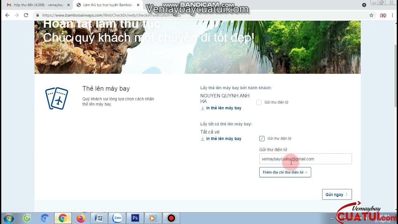 Hướng dẫn cách Checkin Online Vé Bamboo Airways YouTube