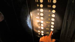 "Vintage" ThyssenKrupp traction elevator (SW) at Nebraska State Capitol, Lincoln NE