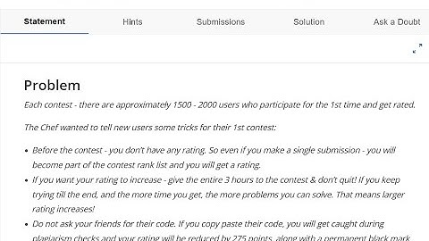 MY VERY FIRST CONTEST || DIFFICULTY RATING 284 || CODECHEF || A R ASHUTOSH