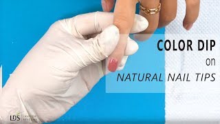 Dipping Powder Application: Perfect Color Dip with Natural Nail Tips - LDS Nails screenshot 2