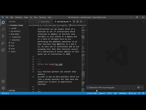 (readme1 md   c tutorial course   Visual Studio Code) convert your .md file into pdf