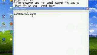 Using notepad to get onto command promt