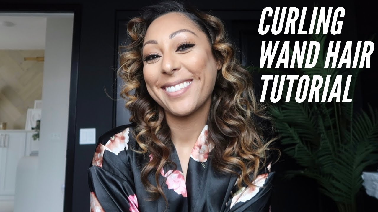 HOW TO CURL HAIR WITH CURLING WAND I STACIA KARCHER YouTube