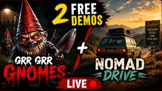 2 FREE DEMOS! 👹🚗 | Grr Grr Gnomes   Nomad Drive | LIVE 🔴 | MR PALAM