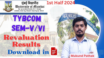 TYBCOM (CBCS)/(CBSGS) SEM-V/VI List of Revaluation Results l Mumbai University l Mukund Sir