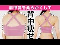 【原因は肩甲骨】1日1回で背中の脂肪を削ぎ落とし美しい姿勢をつくる!立ったままできる背中トレーニング【背中痩せ、猫背改善、姿勢改善】
