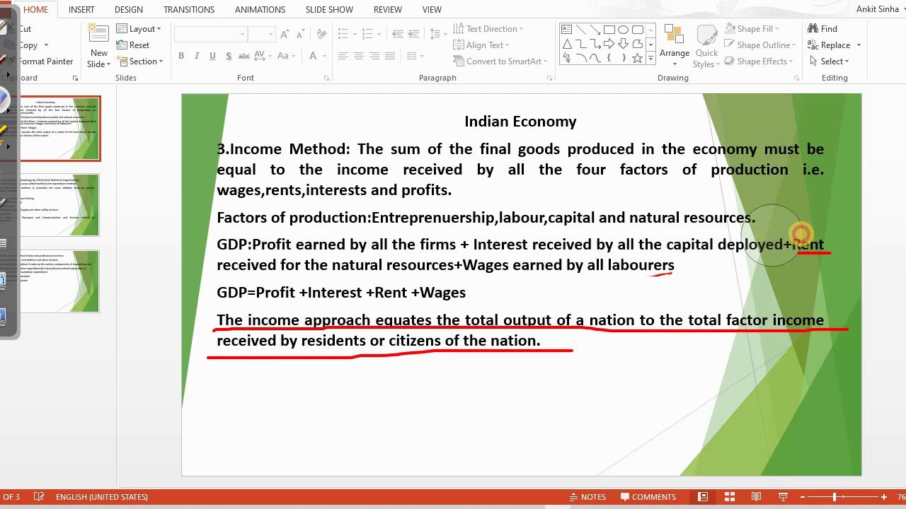 Calculation GDP-Income Method-Indian Economy-10 