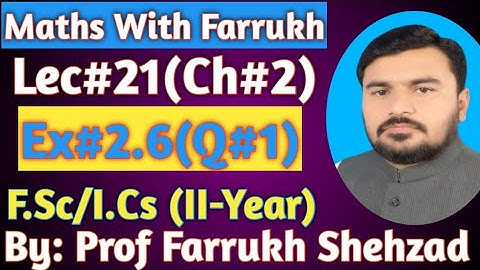 Derivative of exponential & log functions||Lec#21||2nd year Maths||Ch#2||Ex#2.6(Q#1)||Urdu/Hindi