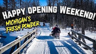 Michigan Snowmobiling Season Is OPEN! Raw Trail Riding Compilation (No Music)